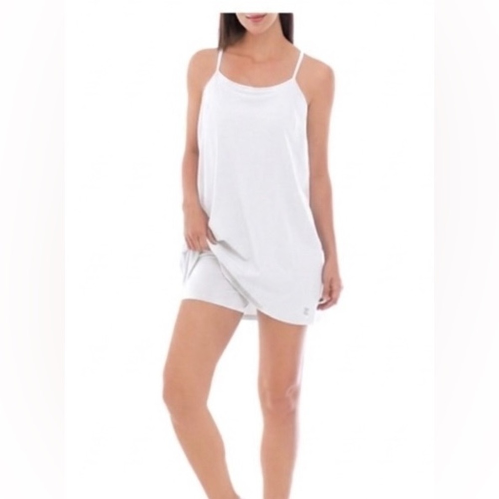 ZELOS White Backless Dress